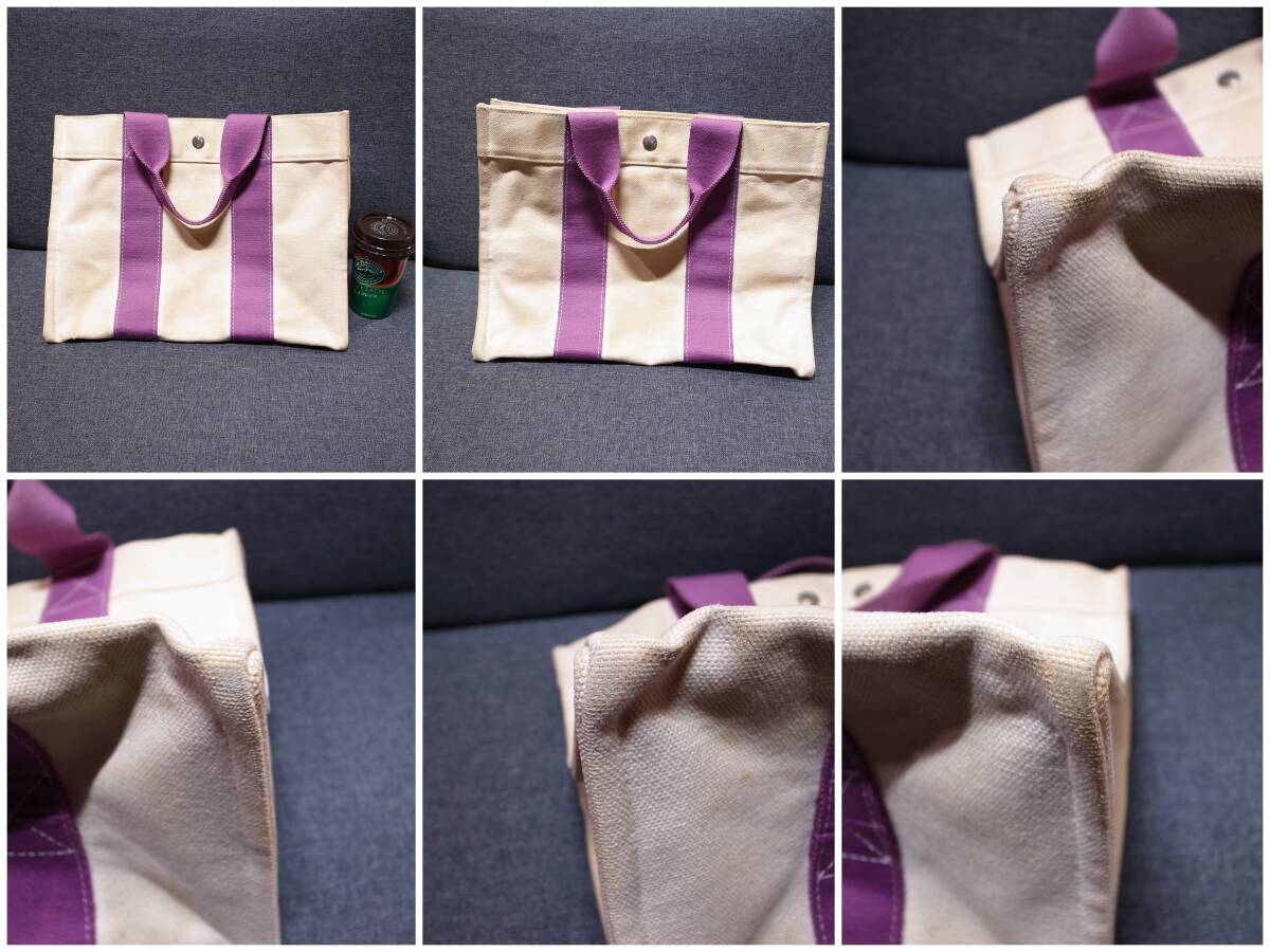 正規品☆エルメス　ボラボラ　トートバッグ　紫　キャンバス　ハンドバッグ　財布