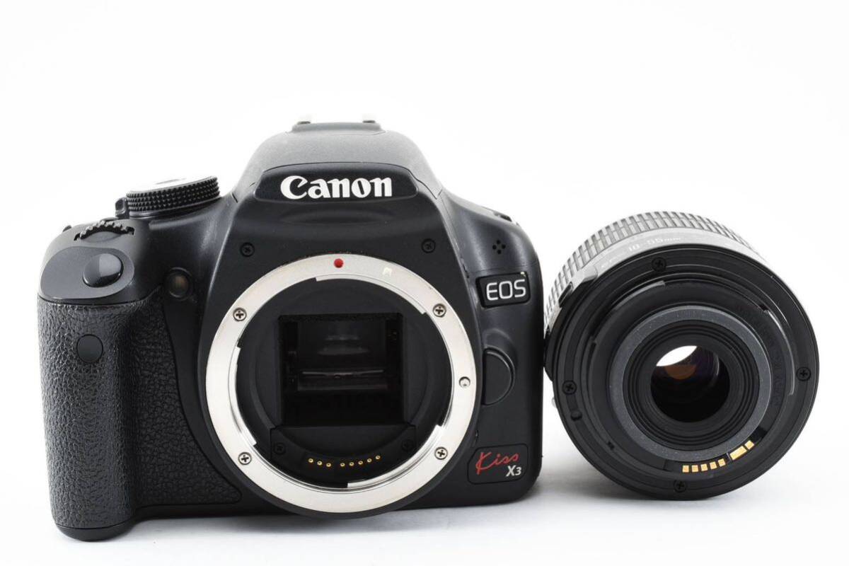 Canon цифровой однообъективный зеркальный камера Canon EOS kiss X3 линзы комплект 18-55mm камера черный Canon аккумулятор нет работоспособность не проверялась Junk 