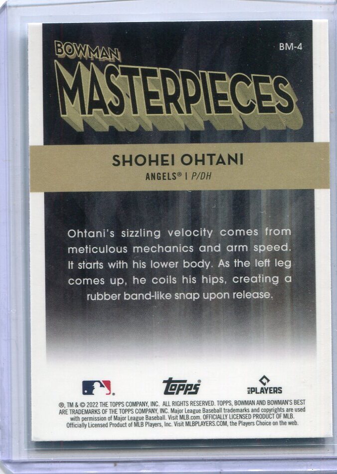 2022 Bowman's Best Bowman Masterpieces BM-4 Shohei Ohtani 大谷翔平 インサートカード_画像2