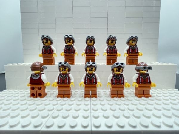 C7　レゴミニフィグ　片目の冒険者　10個セット　新品未使用　LEGO社純正品_画像1