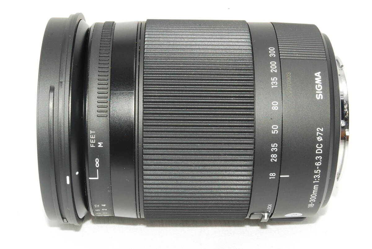 ☆外観美品☆レンズフィルター付☆SIGMA シグマ 18-300 F3.5-6.3 DC Contemporary SONY ソニー【純正フード付き】y1209_画像4