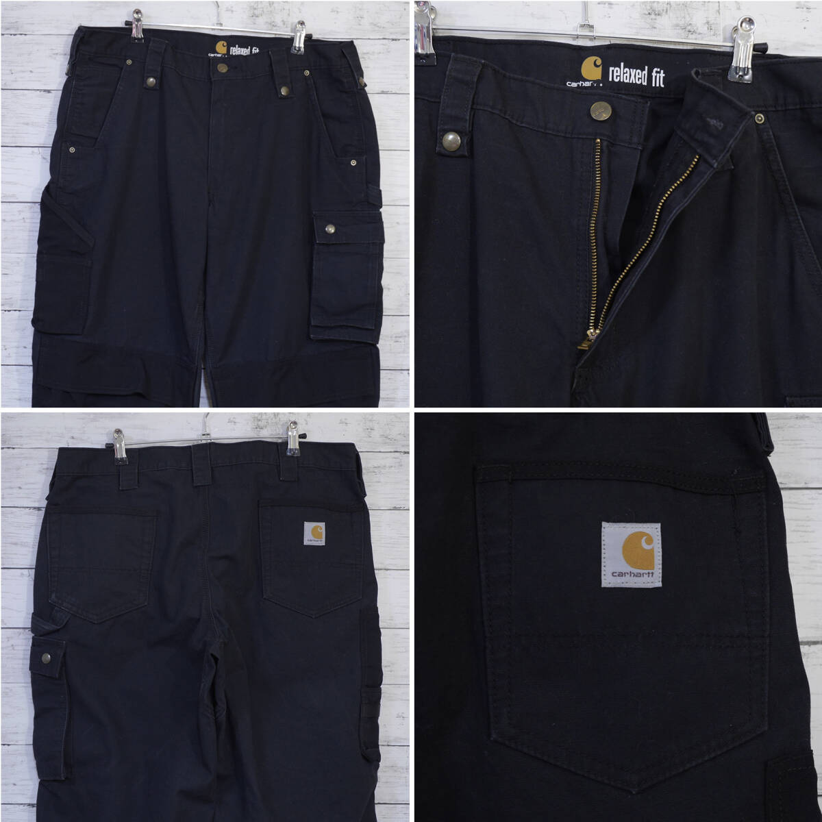 超レア カーハート Carhartt W38 L30 ブラック 黒 リップス 超レア カーハート Carhartt W38 L30 ブラック 黒 リップス