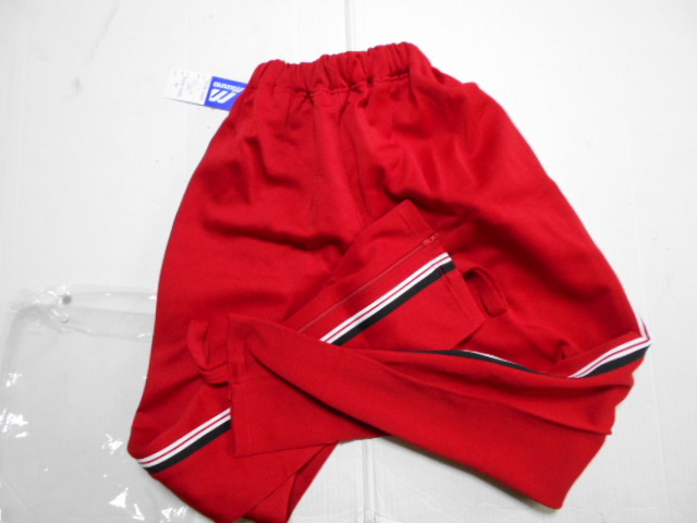 W80 red white black 87PM-5262 beautiful Tsu . Mizuno jersey pants under gym uniform gym uniform Showa Retro unused 