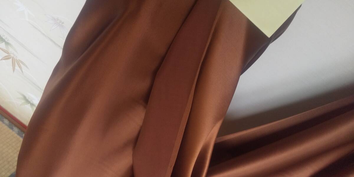  silk satin ( light brown group ) width 130cm...250cm thick cloth prompt decision Y1000