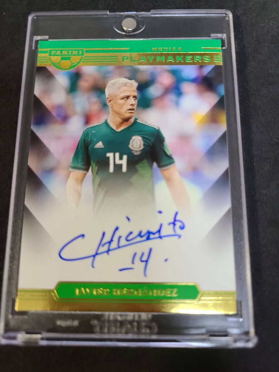 2019 Panini Soccer Javier Hernandez Playmakers Auto Mexicoの画像1