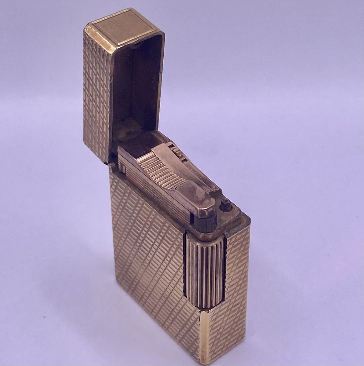 人気ライター デュポン ダンヒル ゴールドカラー ローラー 喫煙具 ケース付 セット 着火未確認 ビンテージ ライター MT-5_画像3