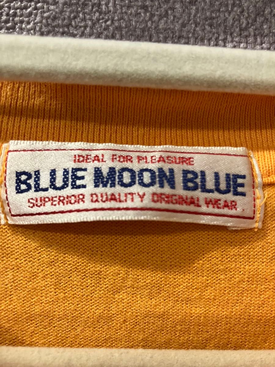 blue moon blue Tシャツ　サンセットビーチ　オレンジ　特別激安価格 半袖　綿コットン100%