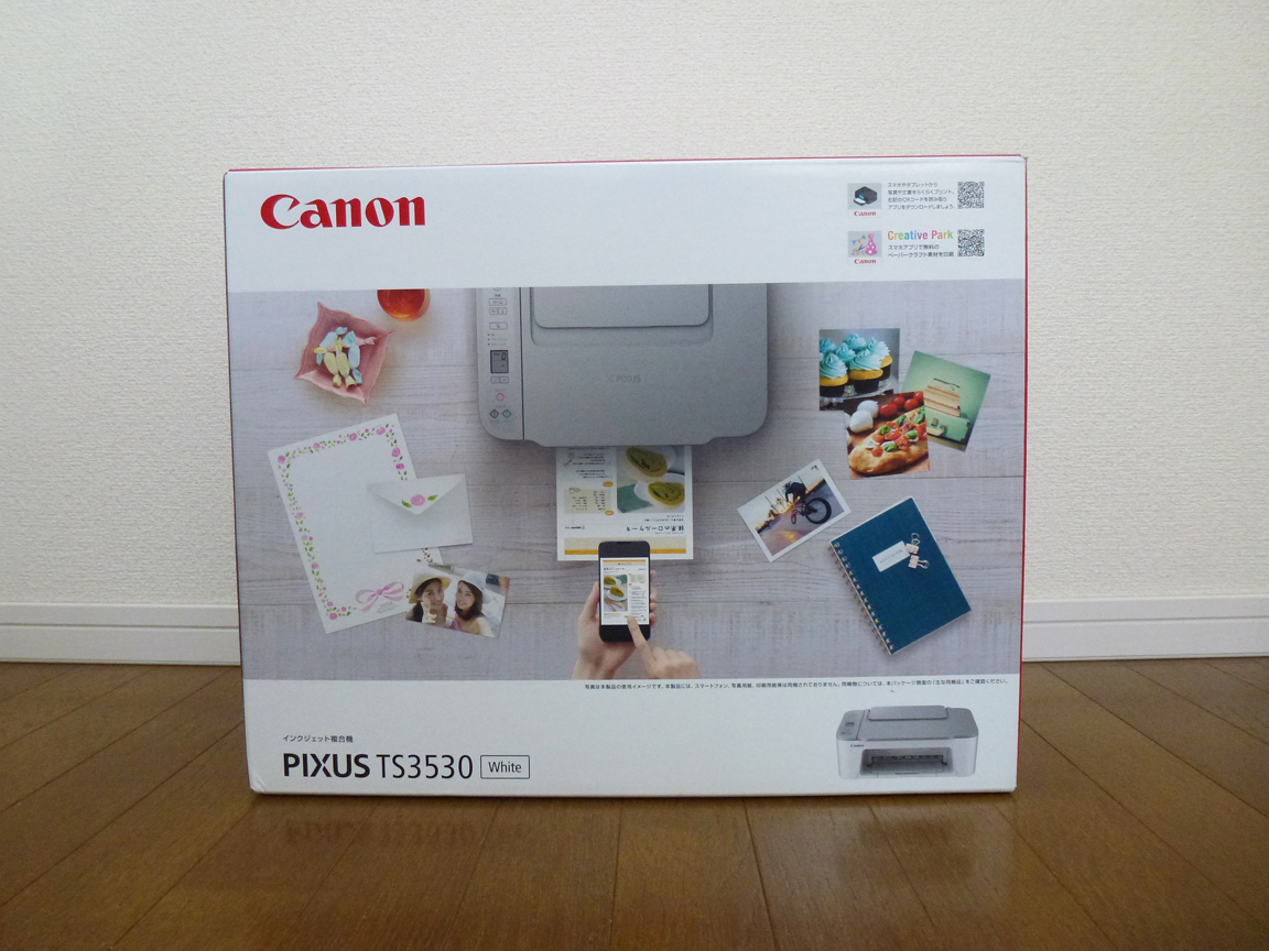  immediate payment Canon TS3530 printer white CANON PIXUS ( original ink BC-365,BC-366 none ) scanner, copy, smartphone printing possibility!