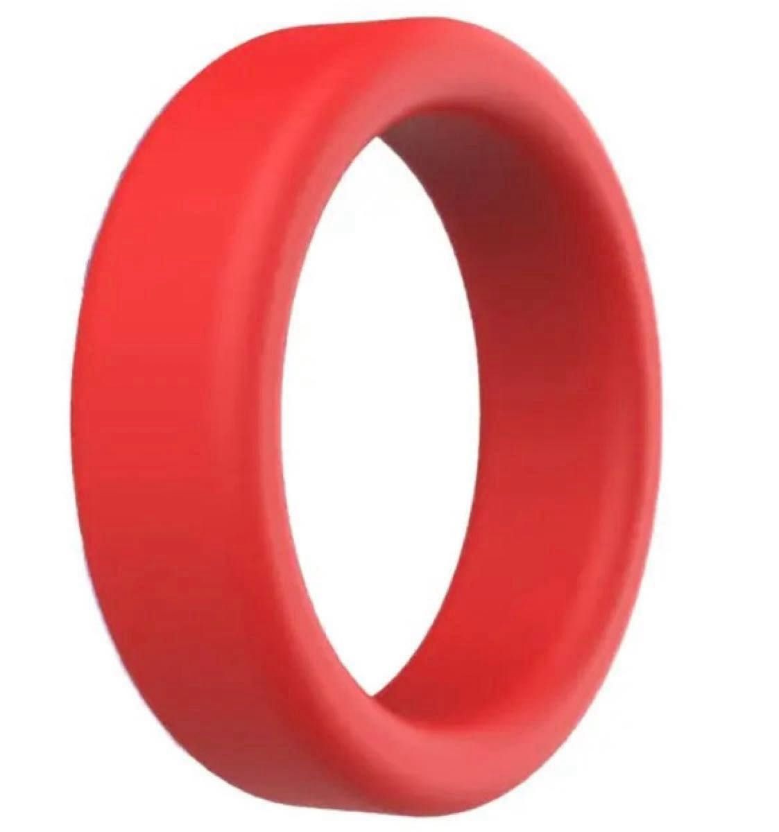  メンズ アクセサリー コックリング ペニスリング C-ring シリコン製 赤