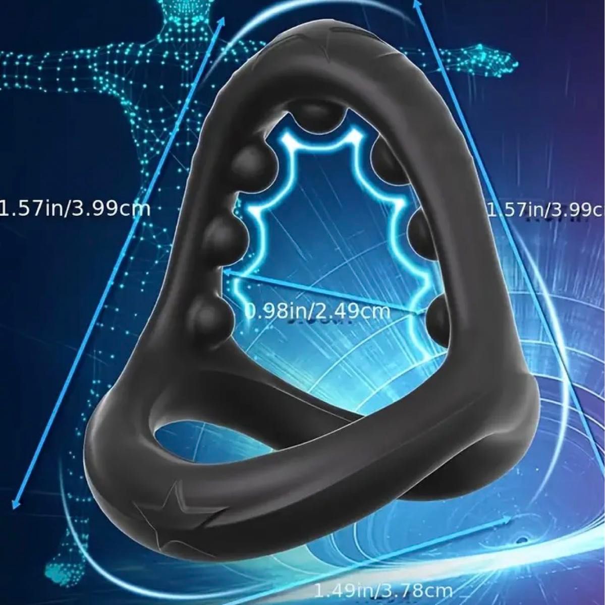 メンズ アクセサリー ペニスリング コックリング C-ring シリコンゴム製 