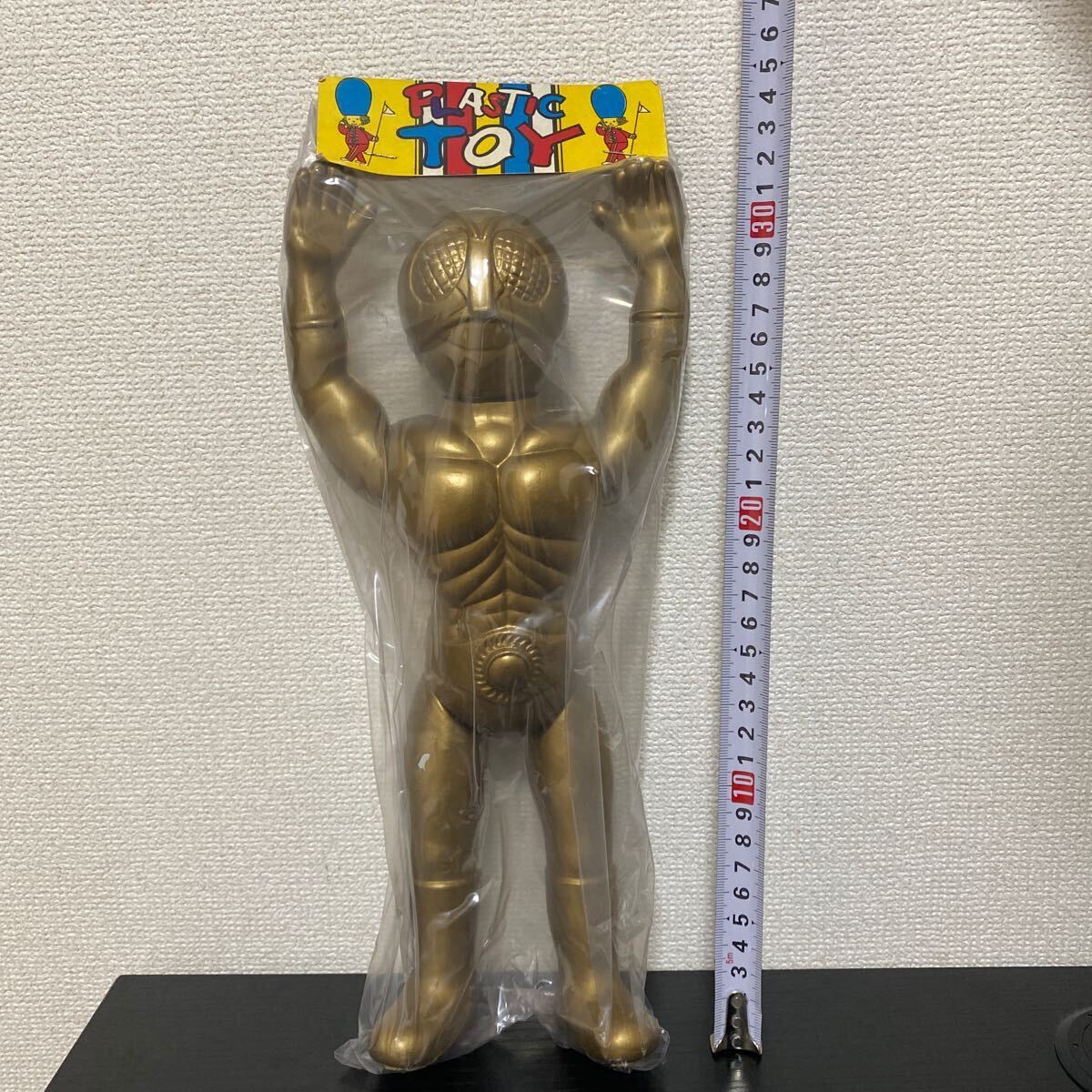 当時物　希少　仮面ライダー旧1号パチポリ　無版権未開封　特大サイズ　旧バンダイ　ポピー　ブルマァク　マルサン　パチソフビ　パチ物_画像5