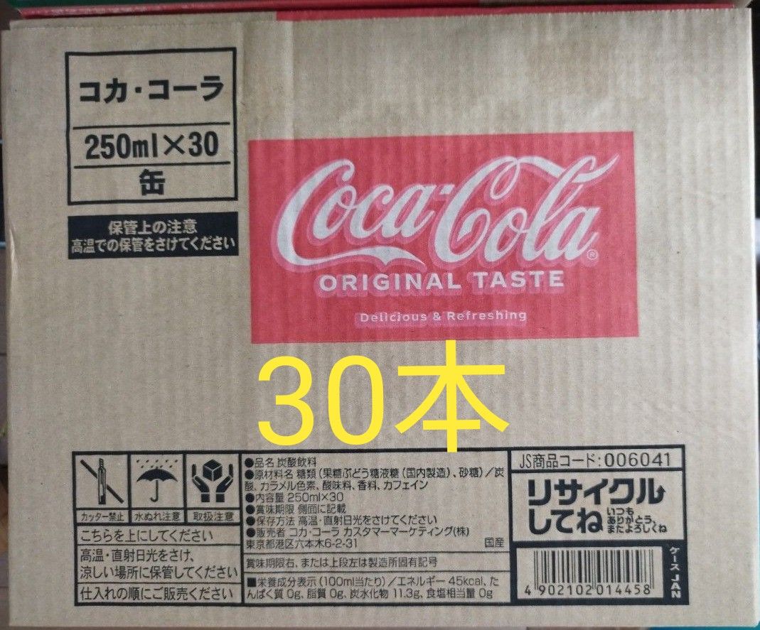 コカ・コーラ250ml缶×30本。賞味期限25年2月