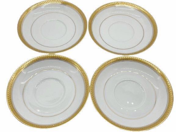 【送料無料!!】NORITAKE ノリタケ ゴールドリッジ GOLD RIDGE 5480S / 5480R ティーカップ ソーサー 4客セット ゴールド 