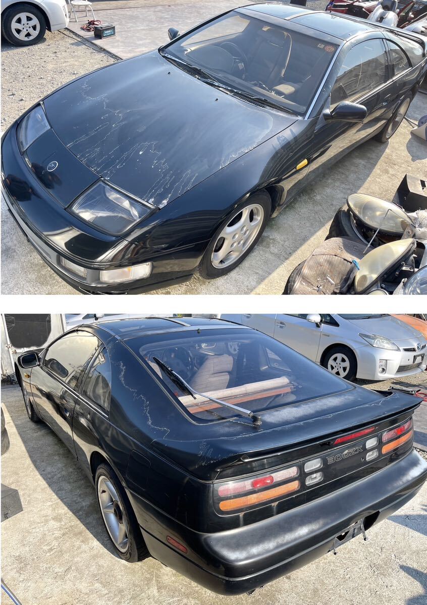  selling out! Nissan Fairlady Z Z32 3.0 300ZX 2by2 T bar roof document equipped original 5 speed manual 5MT twin turbo! present car verification warm welcome 