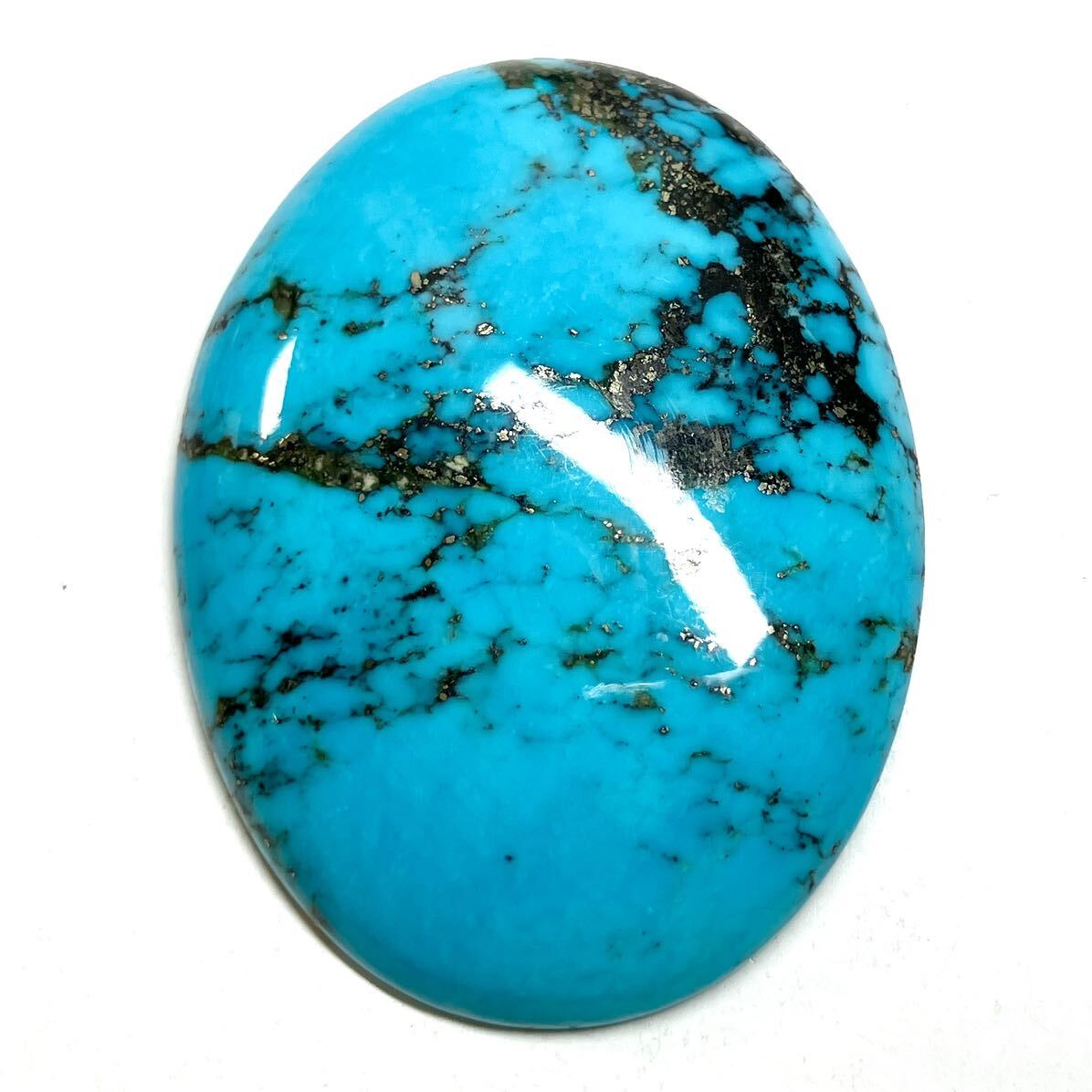 53ctUP！☆天然トルコ石53.491ct☆M 約40.0×30.2mm ルース 裸石 宝石 ジュエリー ターコイズ jewelry turquoise の画像2