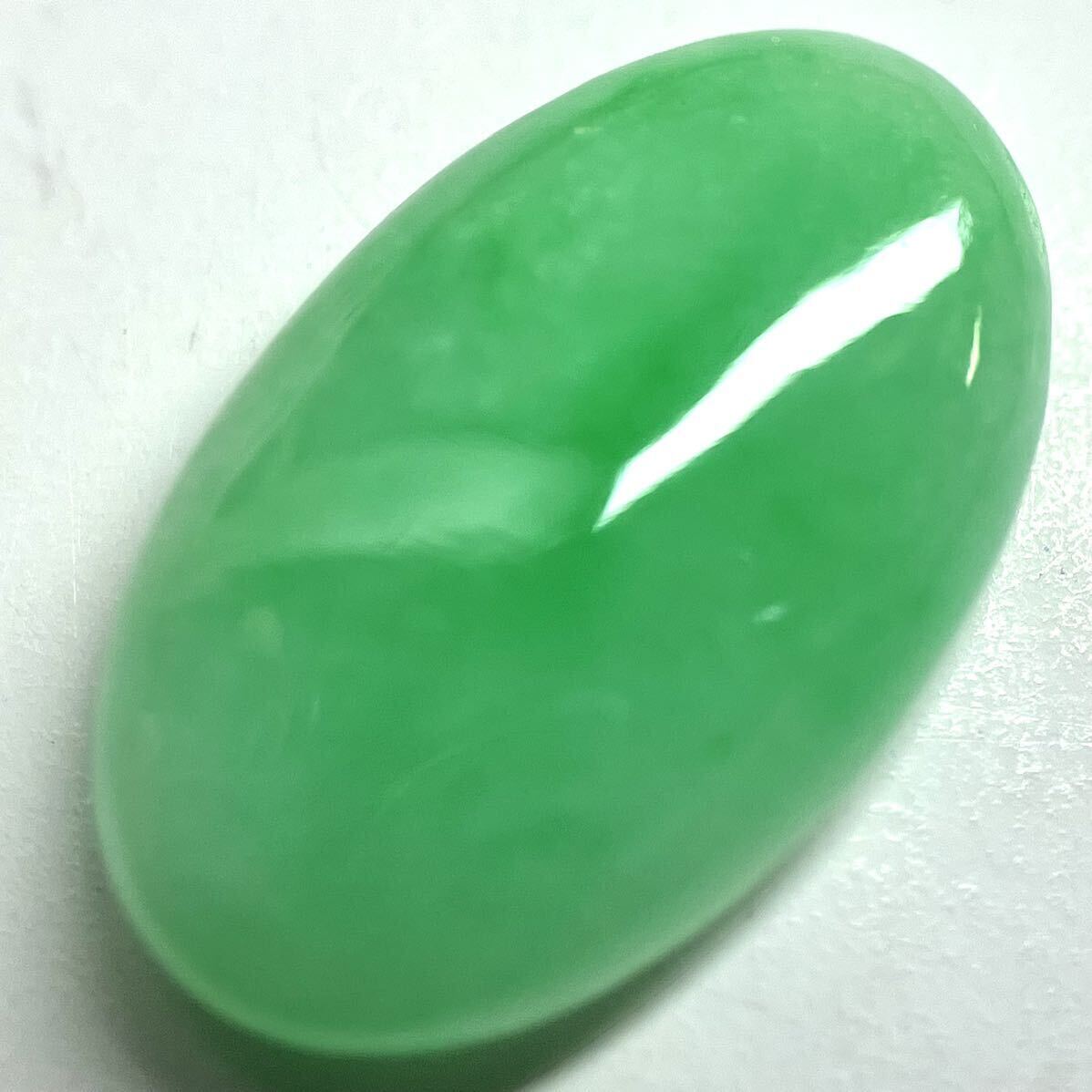 ☆天然本翡翠 2.963ct☆m 約12.8×8.0mm ルース 裸石 宝石 ジュエリー ジェダイト jade jadeite jewelry テDE0_画像1