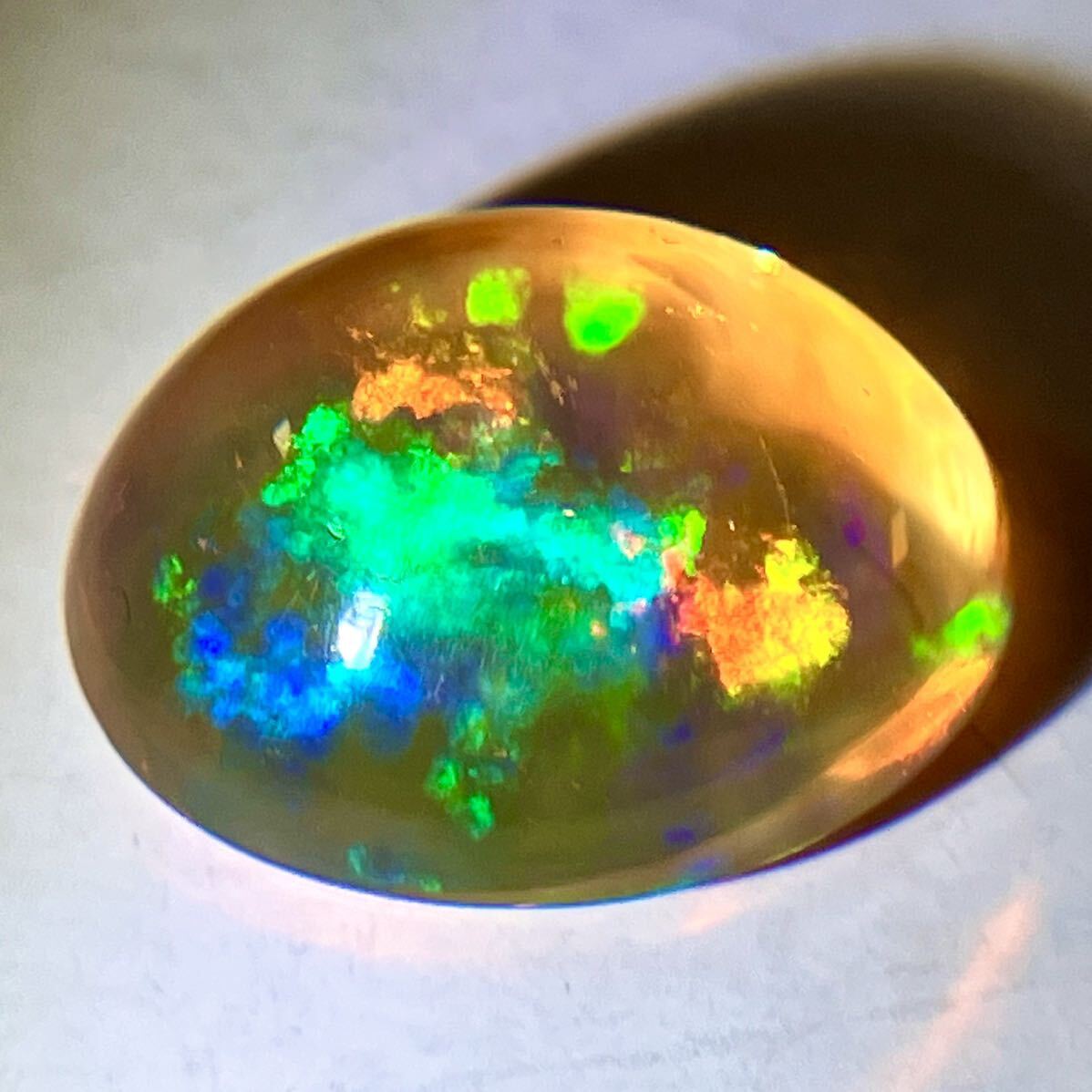 * натуральный fire - опал 3.020ct*M примерно 12.0×9.6mm разрозненный . цвет камни не в изделии драгоценнный камень ювелирные изделия fire opal jewerly opal