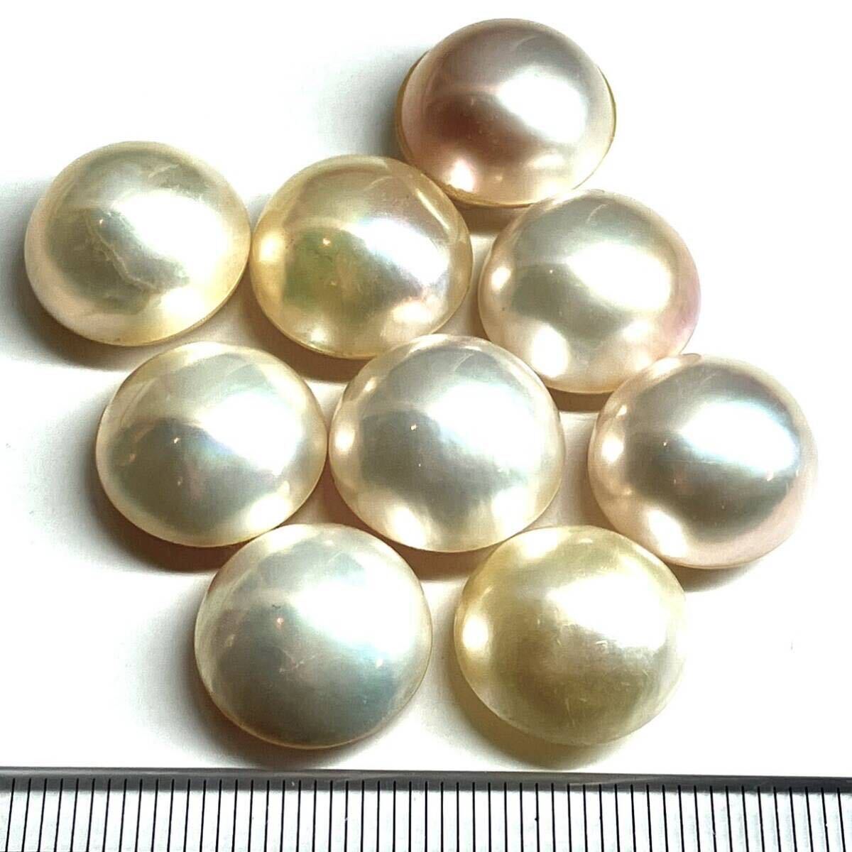 *mabe pearl 9 point . summarize 100ct*m approximately 15.2-15.9mm pearl half jpy pearl jewelry unset jewel gem pearl jewelry