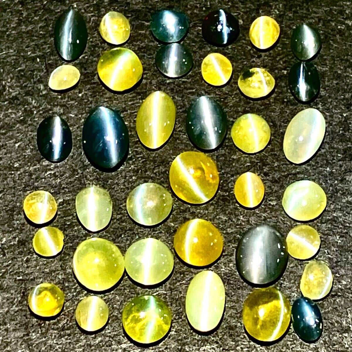 ☆天然クリソベリルキャッツアイおまとめ10ct☆M ルース 裸石 猫目石 cats eye 宝石 ジュエリー chrysoberyl _画像2