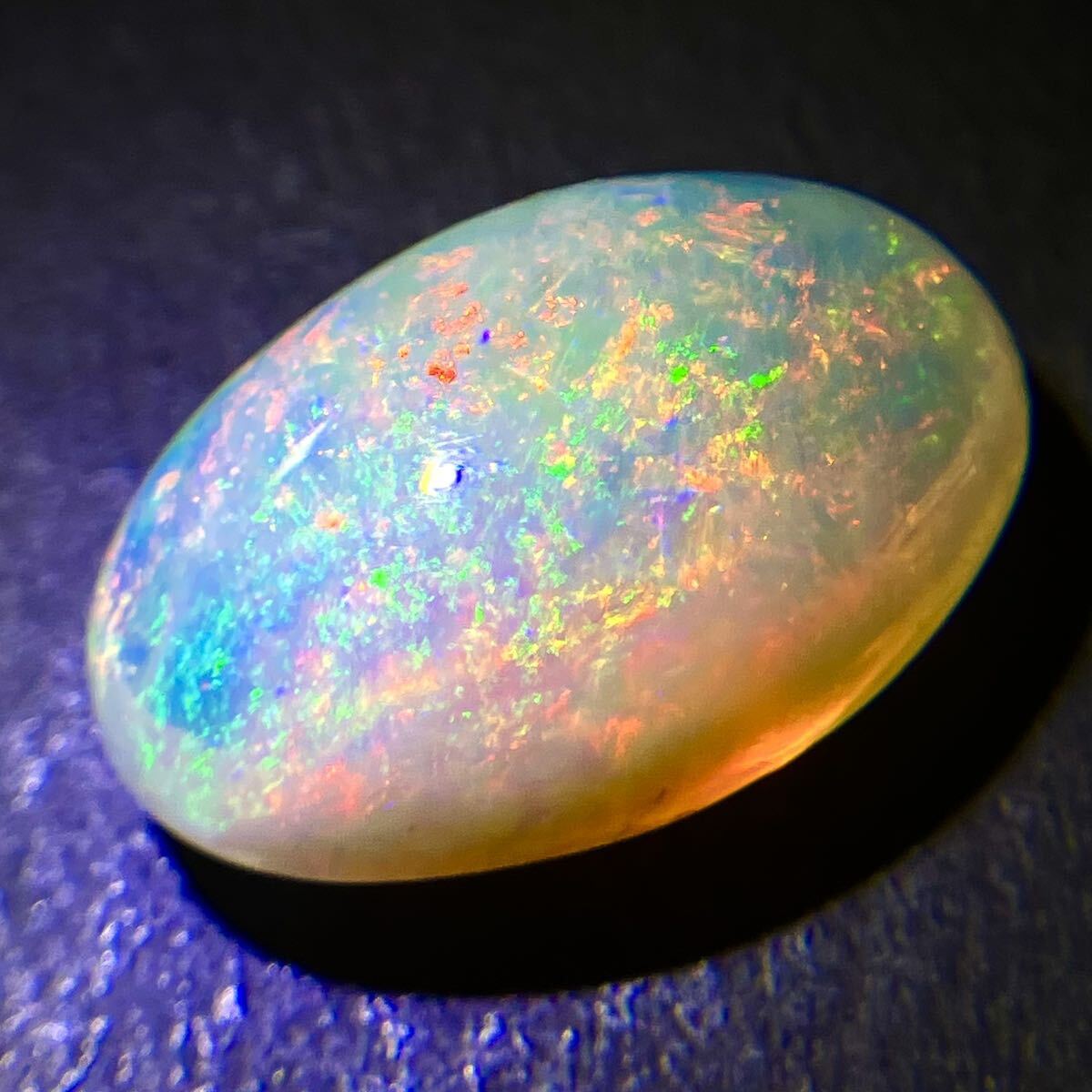 7ctUP!! ☆天然オパール 7.586ct☆M ソーティング付 約16.9×11.3mm ルース 遊色 裸石 宝石 ジュエリー opal jewerly テDG0_画像1