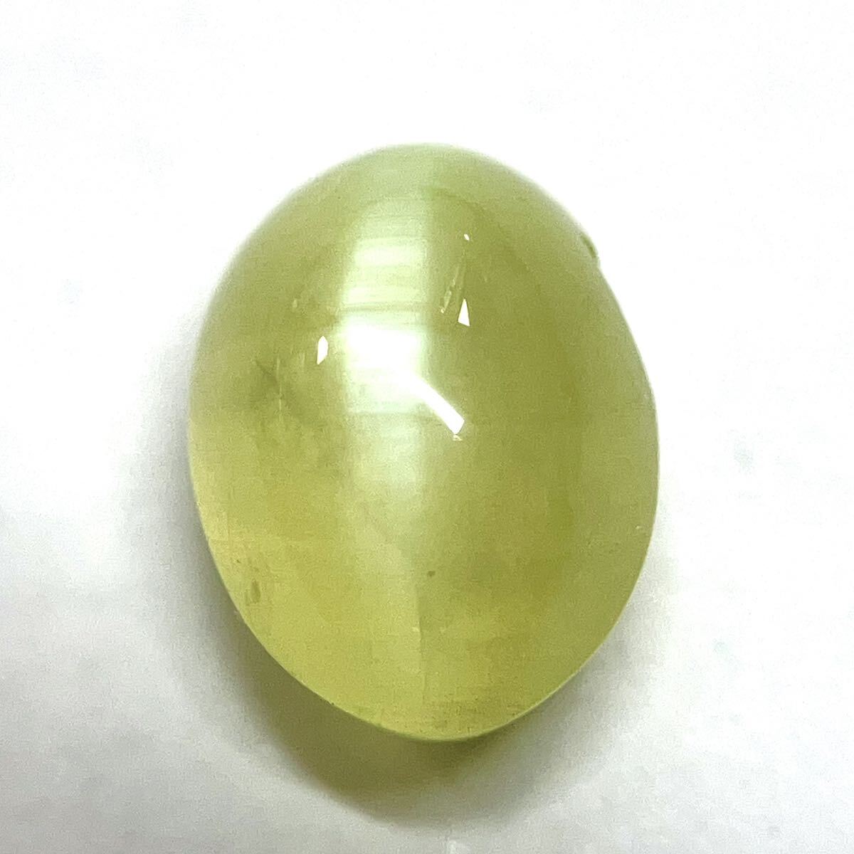 ☆天然クリソベリルキャッツアイ1.267ct☆M 約6.4×4.7mm ソーティング付 ルース 裸石 宝石 jewerly chrysoberyl catseye 猫目石 テDG0_画像2