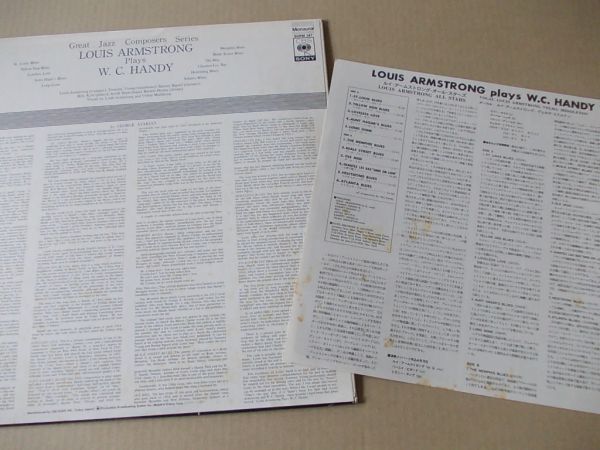 P3563　即決　LPレコード　ルイ・アームストロング『プレイズ・W.C.ハンディ』　国内盤_画像2