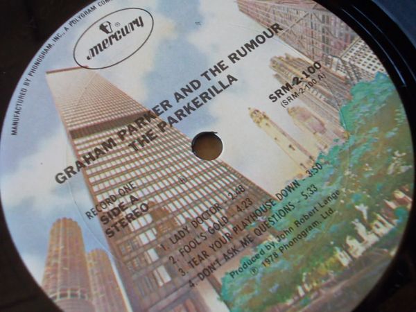 P3795　即決　LPレコード　グラハム・パーカー　GRAHAM PARKER『THE PARKERILLA』　輸入盤　US盤　2枚組_画像3