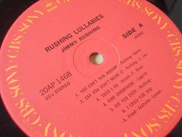 P7865　即決　LPレコード　ジミー・ラッシング『ラッシング・ララバイ』帯付　国内盤_画像3