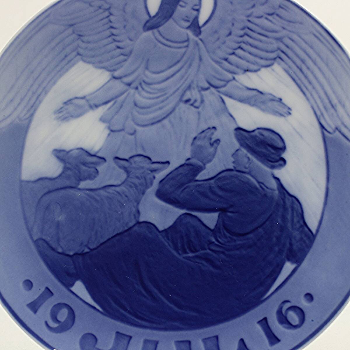 1916年 ロイヤルコペンハーゲン イヤープレート 「天使と羊飼い」 北欧 デンマーク の 陶磁器 wwww8