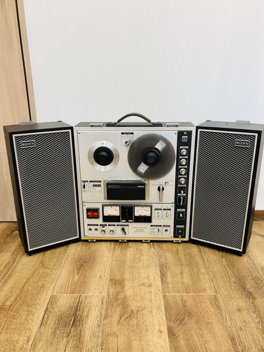 【A19】通電確認済 SONY TC-630 オープンリールデッキ スピーカー搭載 動作未確認 ソニー STEREO TAPECORDER_画像1