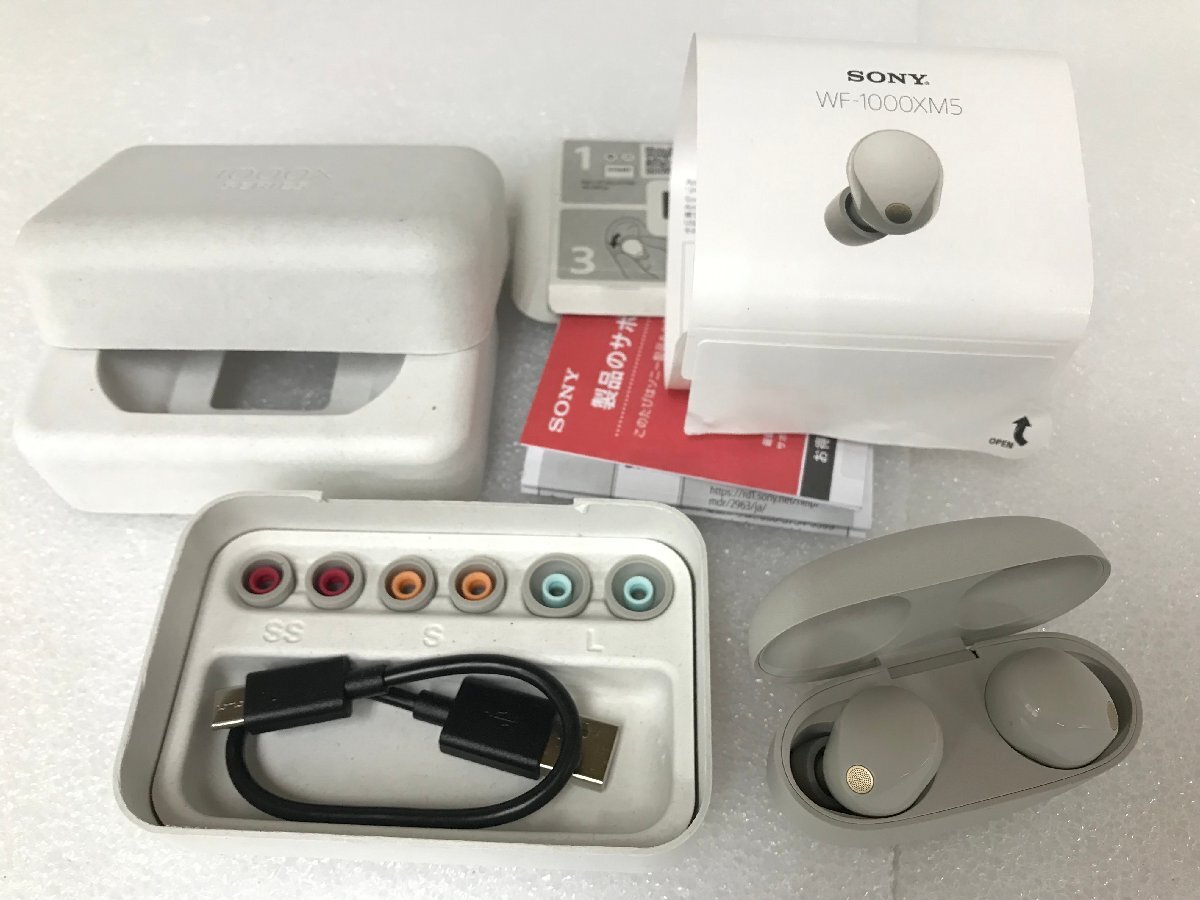 [家電] 不具合中古品 SONY ソニー ワイヤレスノイズキャンセリングステレオヘッドセット WF-1000XM5/SC プラチナシルバー (4548736143531-1の画像10