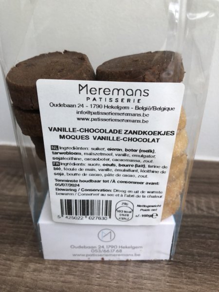 * domestic sending Belgium sweets Patisserie Meremans putty .s Lee mere man s vanilla . chocolate. cookie 160g