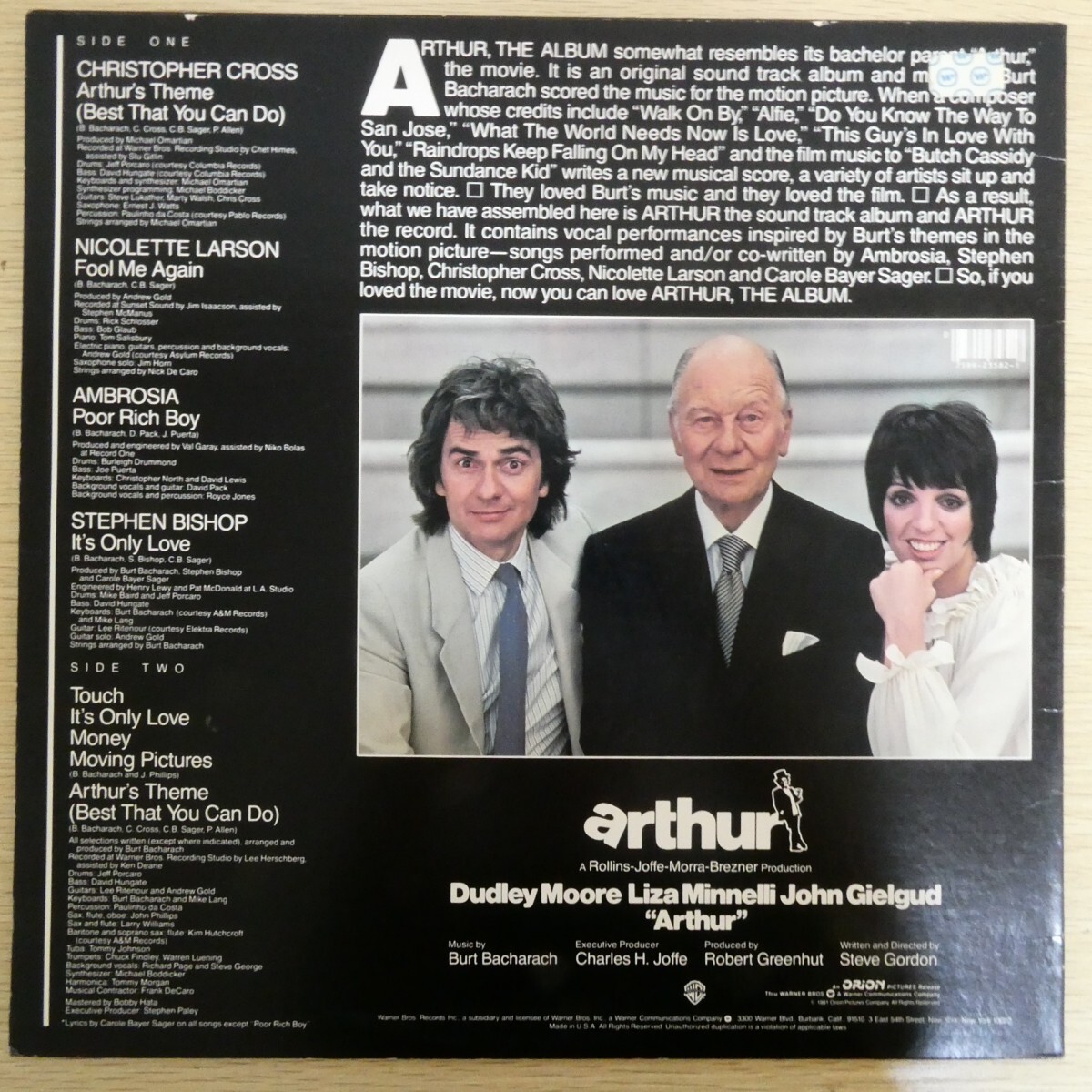 LP6571☆US/Warner Bros.「Arthur (The Album) / BSK3582」_画像2