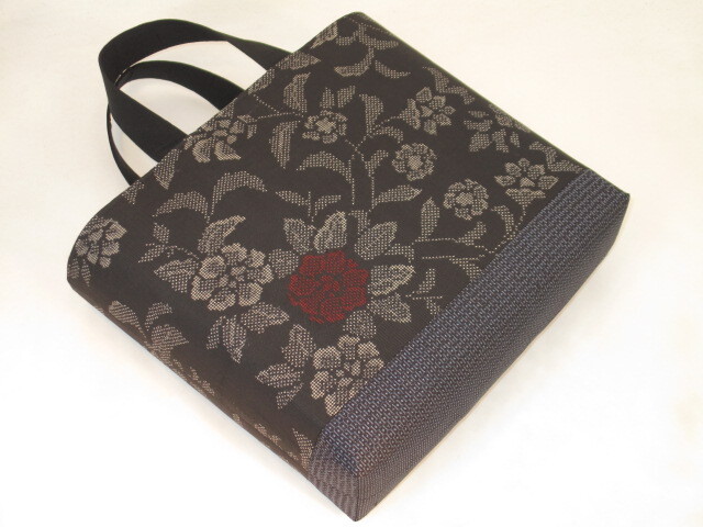  старый ткань натуральный шелк Ooshima эпонж . сделал сумка 