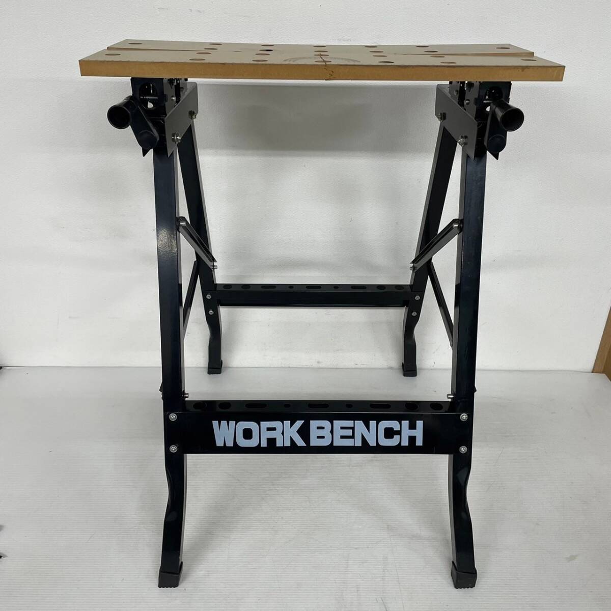 【WORK BENCH】 ワークベンチ 万能作業台 折りたたみ式 天板割れあり N0036_画像2