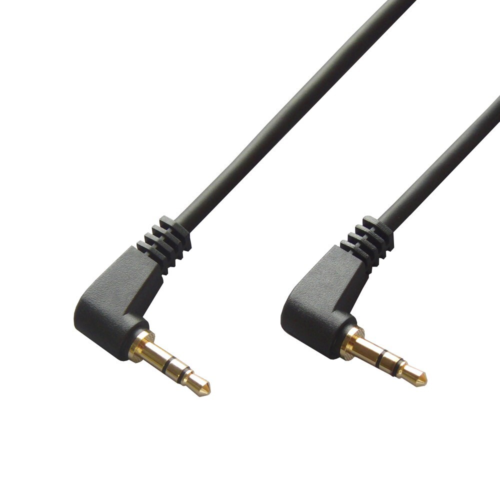 3.5mm stereo Mini plug cable 5m(L type -L type male - male ) audio cable 5m black VM-4078