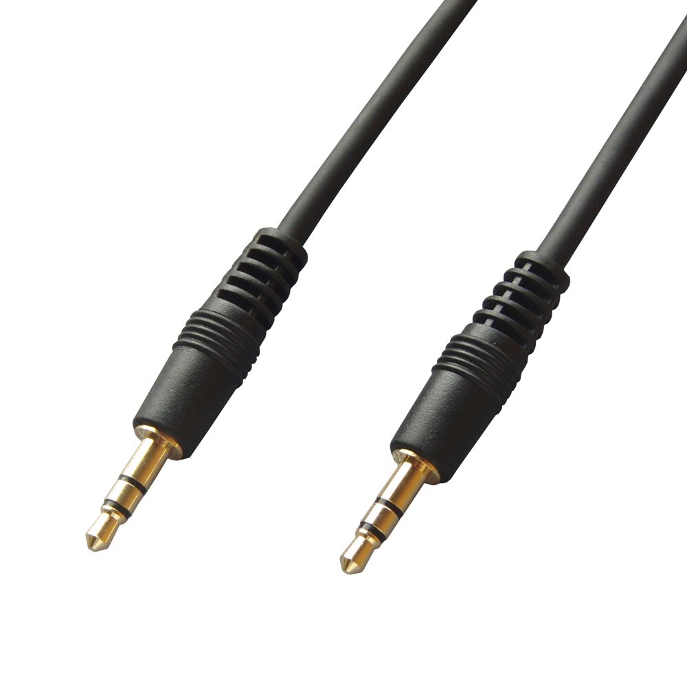 φ3.5mm stereo Mini plug cable 2m( strut - strut male - male ) audio cable 2m black VM-4073