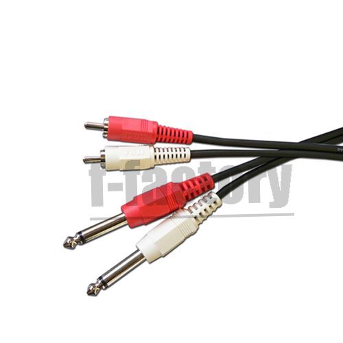  audio line cable ( standard plug ×2-RCA pin plug ×2) 3m C-054