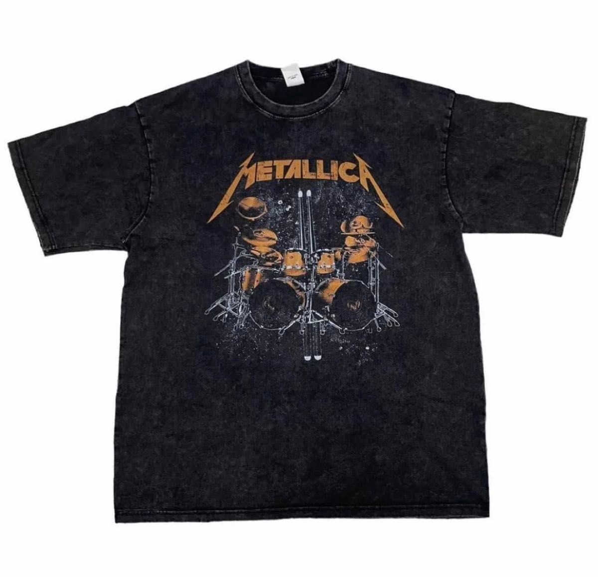 メタリカ　METALLICA　ドラム　ロック　バンド　Tシャツ　ブラック　XL