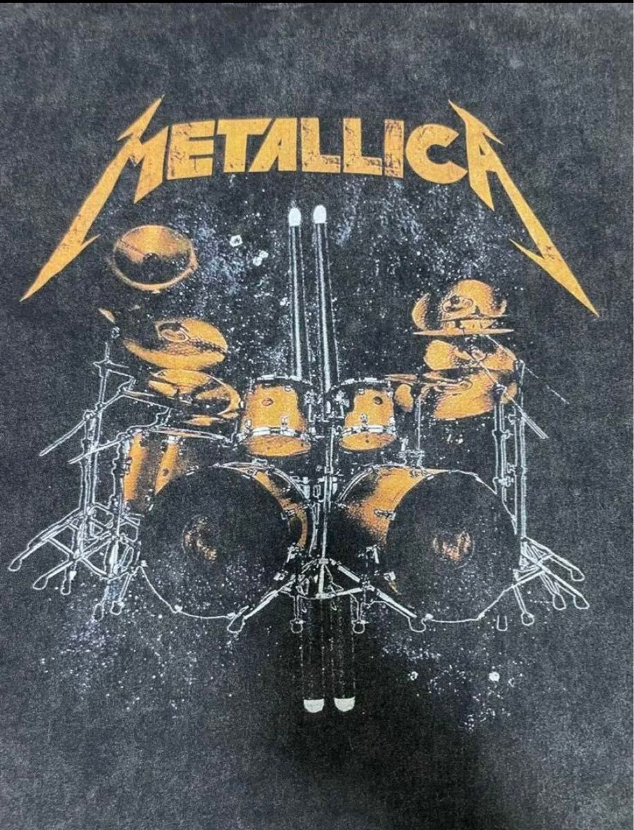 メタリカ　METALLICA　ドラム　ロック　バンド　Tシャツ　ブラック　XL