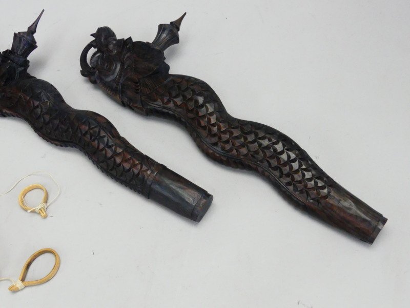 z694 Southeast Asia Bali Indonesia length pipe s Lynn ethnic musical instrument 3ps.@ together 