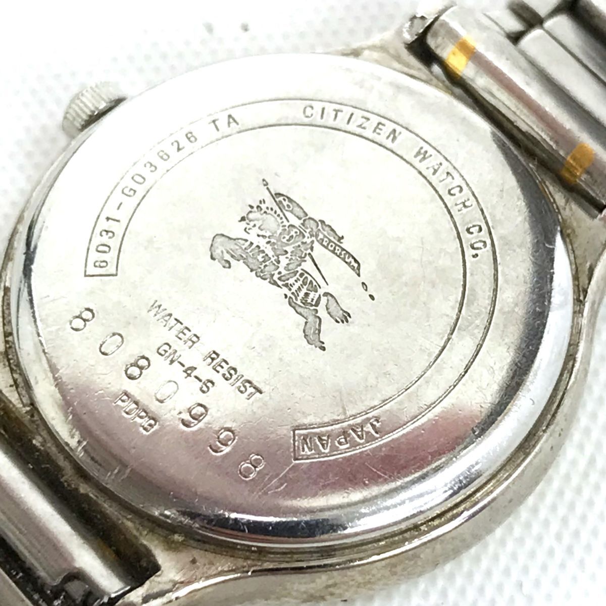 BURBERRYS バーバリー 腕時計 6031-G03626 クオーツ アナログ ラウンド ホワイト シルバー ゴールド ウォッチ レディース おしゃれ CITIZENの画像6