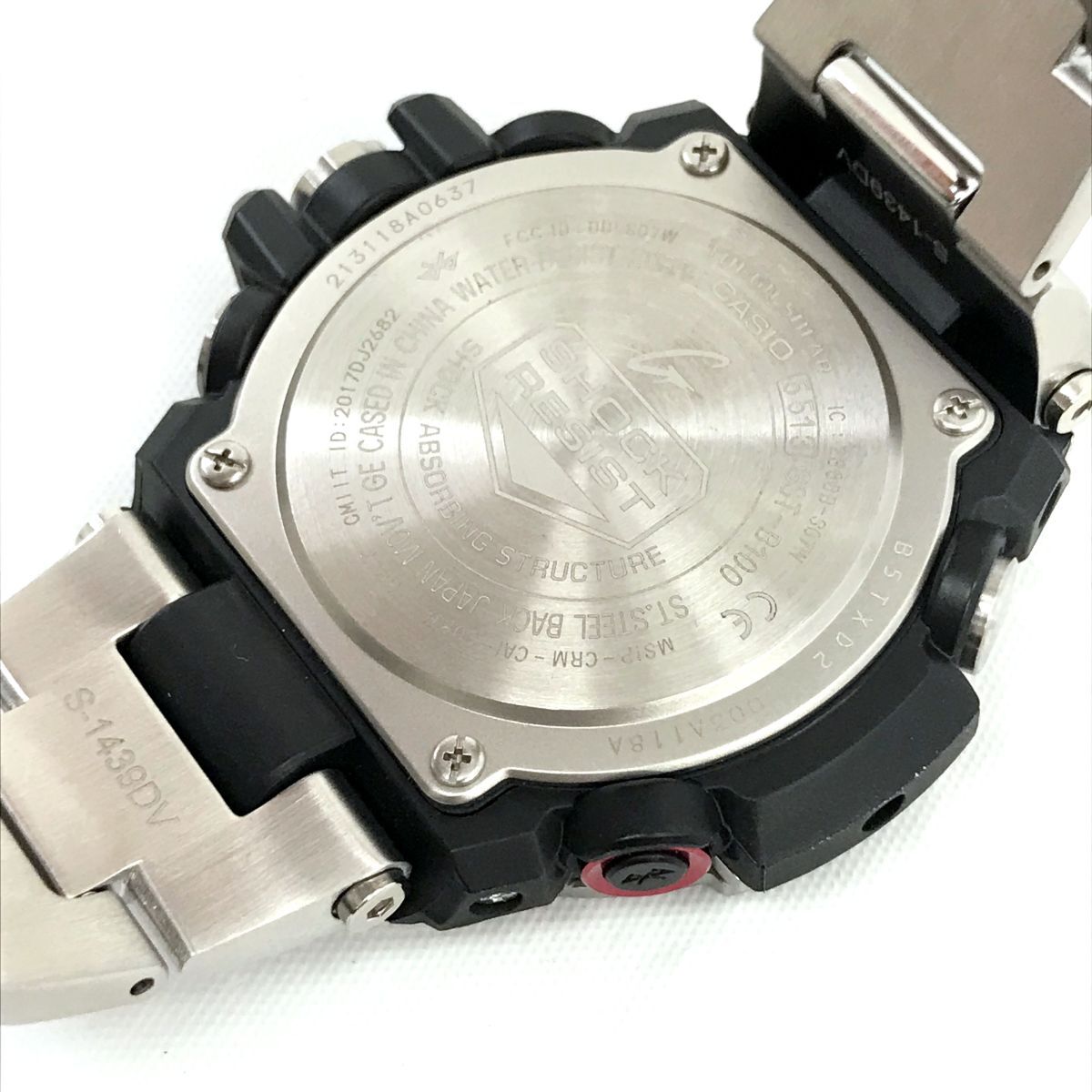 新品 CASIO カシオ G-SHOCK ジーショック G-STEEL 腕時計 GST-B100D-1A ソーラー ラウンド モバイルリンク Bluetooth カレンダー 格好良いの画像6