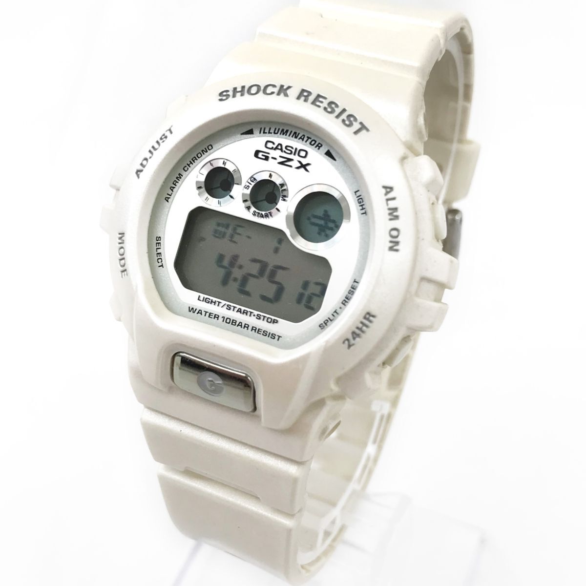 レア CASIO カシオ G-SHOCK ジーショック G-ZX ラバーズコレクション 20周年記念 腕時計 GZX-690LV クオーツ デジタル ホワイト 動作OKの画像3