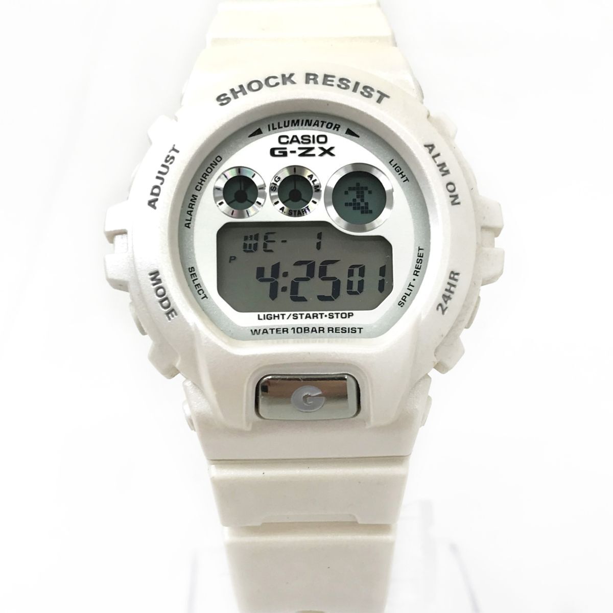 レア CASIO カシオ G-SHOCK ジーショック G-ZX ラバーズコレクション 20周年記念 腕時計 GZX-690LV クオーツ デジタル ホワイト 動作OKの画像2