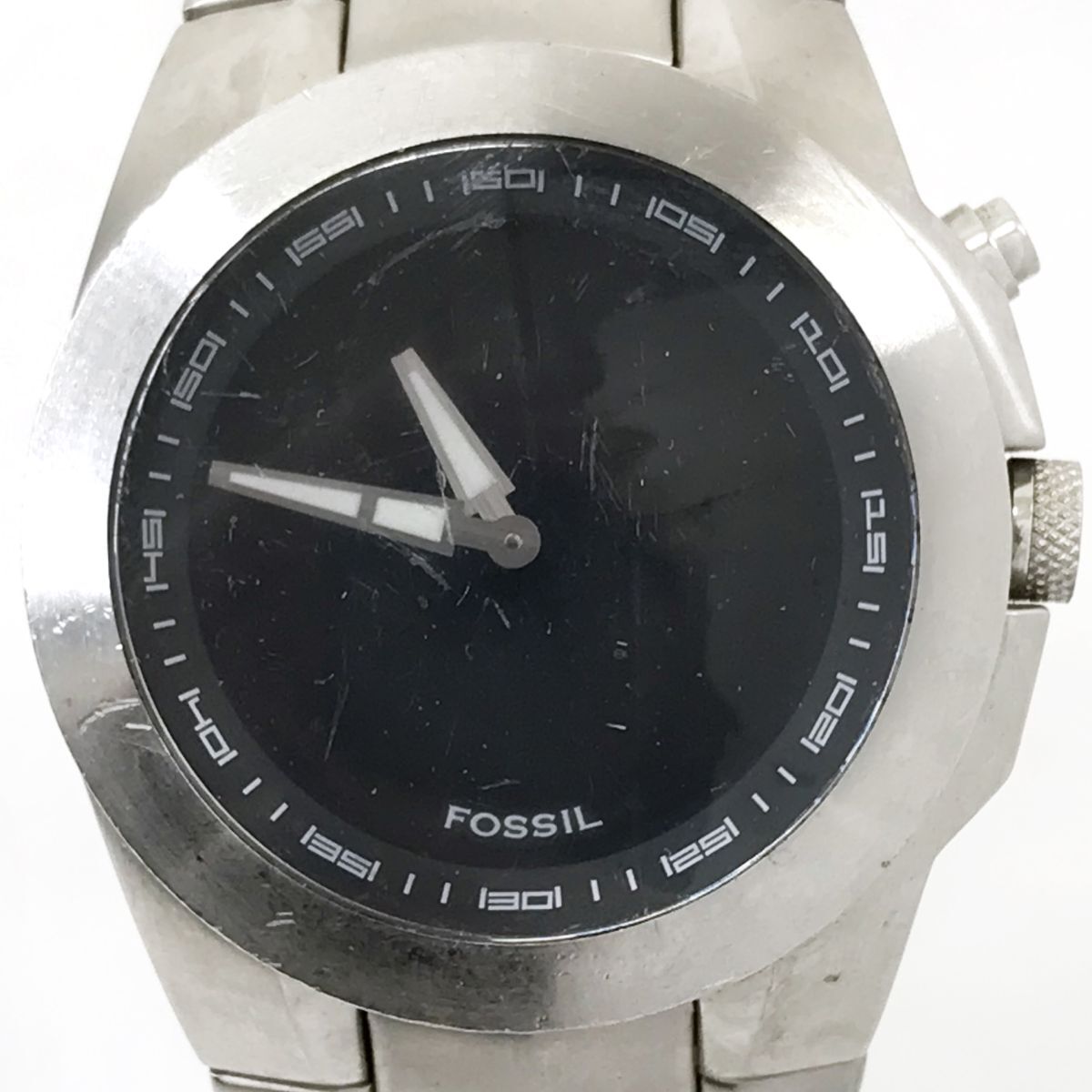 FOSSIL フォッシル BIG TIC 腕時計 BG-2149 クオーツ コレクション コレクター ブラック シルバー シンプル おしゃれ 格好良い 2針の画像1