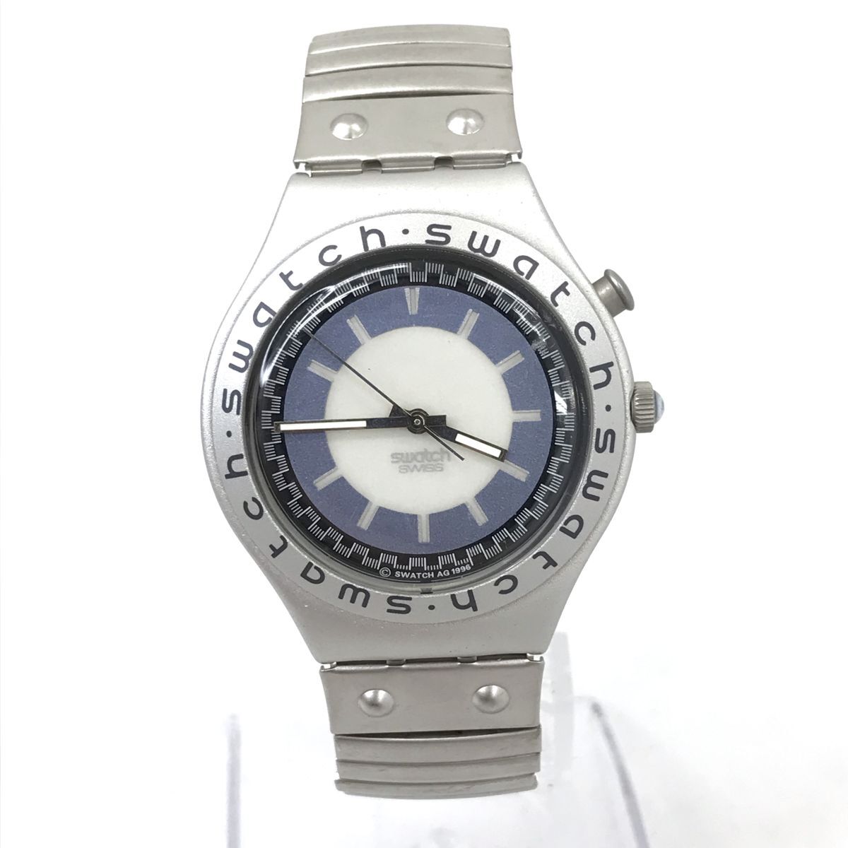  очень красивый товар Swatch Swatch IRONY Irony наручные часы кварц коллекция модный голубой серебряный .. эластичный батарейка заменен рабочее состояние подтверждено 