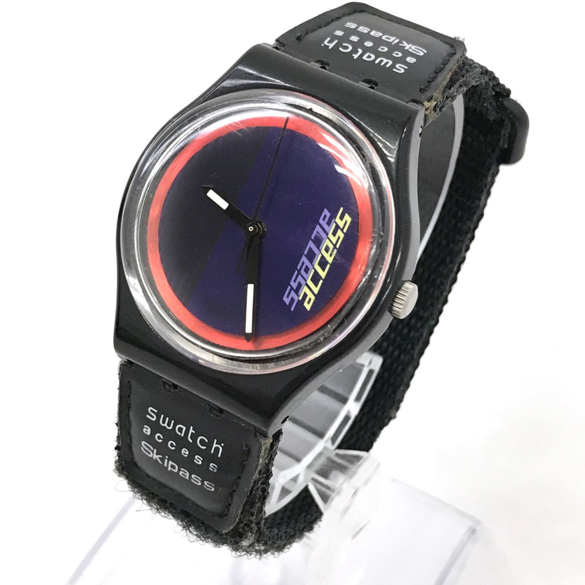 Swatch Swatch DOUBLE LOOP Access Skipass наручные часы SKB100 кварц коллекция модный .. хороший casual батарейка заменен работа OK