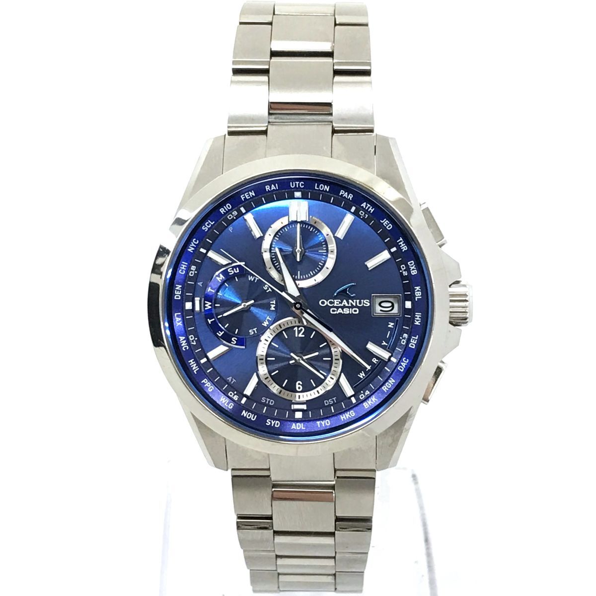  beautiful goods CASIO Casio OCEANUS Oceanus wristwatch OCW-T2600-2A2 radio wave solar Tough Solar multiband 6 TITANIUM chronograph operation OK