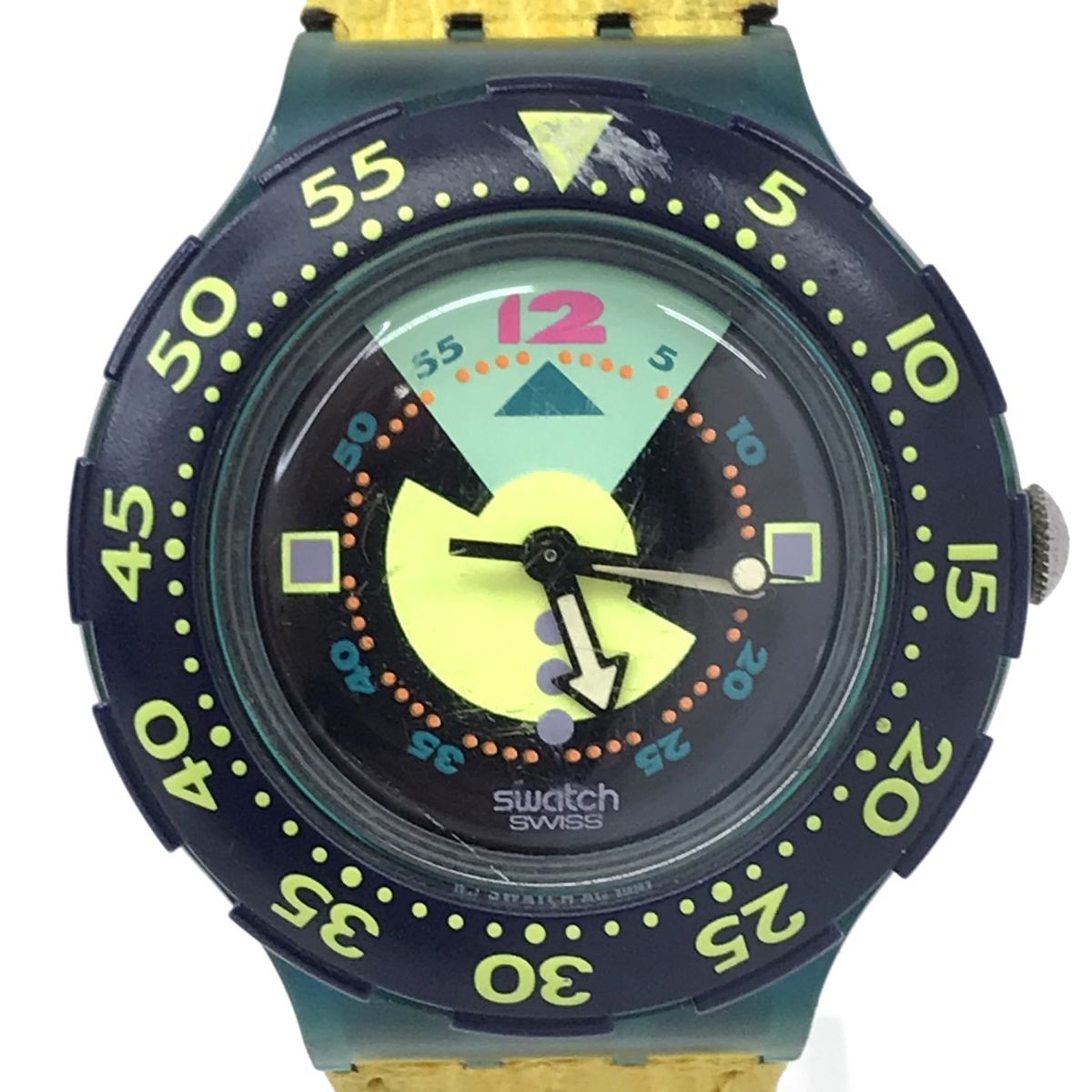Swatch スウォッチ SCUBA200 スクーバ Divine 腕時計 SDN102 クオーツ コレクション イエロー おしゃれ ポップ 格好良い カジュアル_画像1